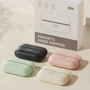 마그네틱 듀얼 손 난로 보조 배터리 충전 식 핫팩 대용량 10000mA 핸드워머 usb