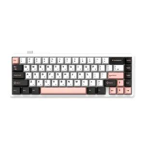 AULA F65 유무선 독거미 한글 기계식 키보드 펀키스 국내 정품 올리비아 화이트, KTT 저소음바다축