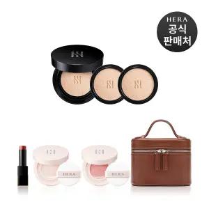 [내일도착]헤라 블랙쿠션 파운데이션 디럭스(본품+리필2/미니쿠션+블러쉬+립+메이크업박스)