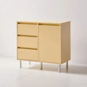 베루모 3단 도어 서랍 수납장 800