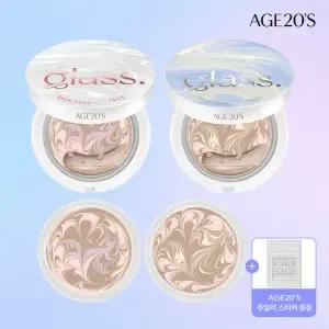[홀리데이_더블구성]AGE20S 소프트펄 글로우 에디션 글래스 스킨 에센스팩트(본품2+리필2)(SPF50+ PA++++)