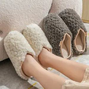 거실화 퍼안감 털실내화 룸슈즈 소음방지 겨울 방한 파스텔색상 쿠션 데일리 고밀도 따뜻한 슬리퍼