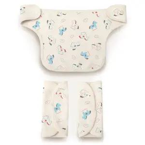 오가닉 신생아 아기띠턱받이 침받이세트 구름하트말