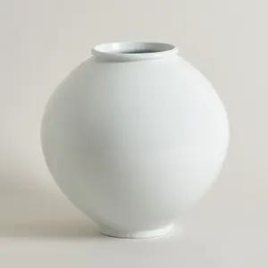 박수재 작가 도담 달항아리 특4호 화병 36cm 오브제 도자기 백자