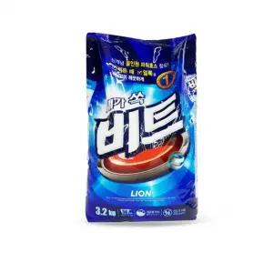 때가쏙 비트 3.2kg 세탁 세제 56회분 파워효소 / 세탁기세제 세탁기용세제 빨래세제 대용량세탁세제