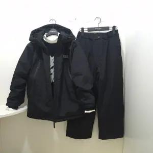 [행복한백화점][행텐주니어]틴즈 멜빵없는 타슬란 패딩 스키 상하셋트 1454001005080241 블랙