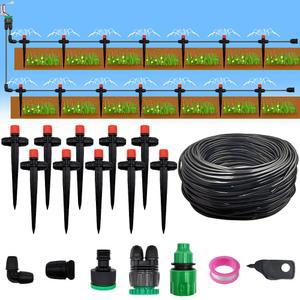호환 정원 점적 관개 1/4 스파이크 스프링클러 자동 급수 시스템 키트 분재 화분 식물 꽃 채소 온실용