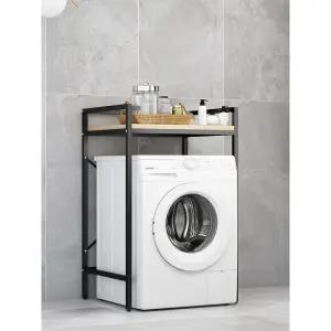 세탁기 선반 앵글 1단 정리 철제 화이트 변기