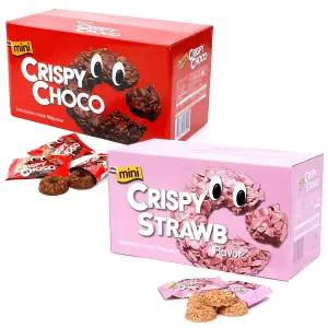 미니 크리스피 딸기링 700g + 미니 크리스피 초코링 700g 미니오트 대용량 사무실간식 오트밀 과자 개...