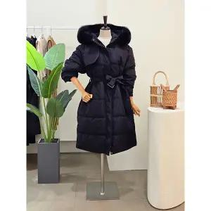 [대구백화점] [4CUS]퍼트리밍 벨티드 롱 패딩 점퍼(25FW4K9JP5035)