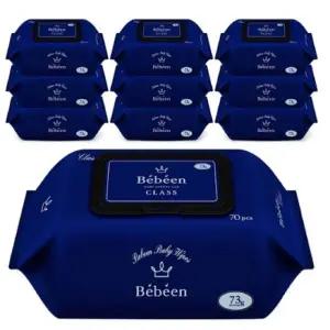 베베앙 프리미엄 73G 엠보싱 안심 아기물티슈_캡형 70매 10팩 434483