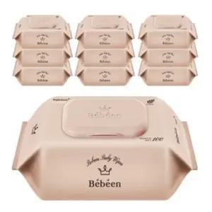 베베앙 오리지널 플러스 100매 10팩 아기물티슈 전성분 안심 무자극 수분 보습 촉촉 434510