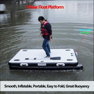 전동 홀더 세트가있는  낚시 부동 플랫폼 Luya 워터 폰툰 보트 침묵 매직 매트 카펫매트 카펫 러그 접이식