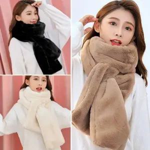 퍼롱머플러 털 겨울 목도리 넥 고리 숄 데일리 머플러 부드러운 스카프 크리스마스 패션잡화 베이직 니트