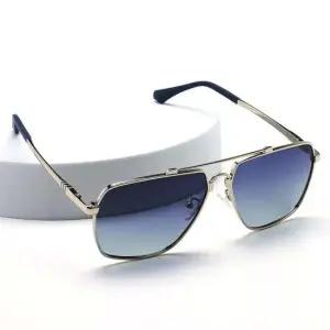 남성 빅사이즈 편광 스퀘어 보잉 선글라스 실버블루