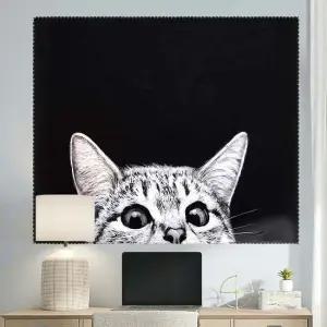 대형 패브릭 포스터 빼꼼 고양이 M 인테리어소품 벽장식 집꾸미기 인테리어포스터 벽인테리어소품