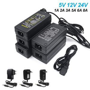 5V 12V 24V LED 전원 공급 어댑터 2A 3A 5A 8A 10A 1A EU US AU UK 플러그 변압기 110V 220V AC LED 스트립 충전기 변환기