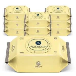 앙블랑 샤인 옐로우 100매 캡형 10팩 아기물티슈 434722