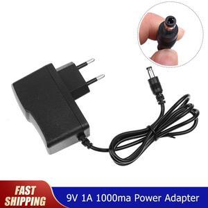 [호환품]AC/DC 9V 1A 1000ma 전원 어댑터 공급 장치 EU 플러그 역극성 충전기 AC 100V-240V 변환기 네거티