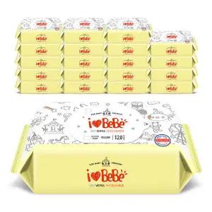 아이러브베베 아기물티슈 옐로우 대용량 리필형X20팩 120매 434622
