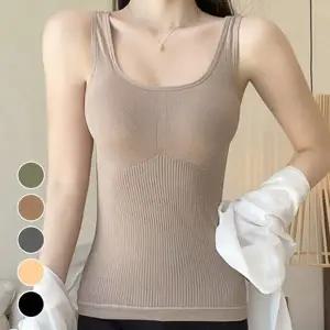 기본나시 여성적인 여성민소매 슬림 몸매 민소매티 (WFJPUF2)