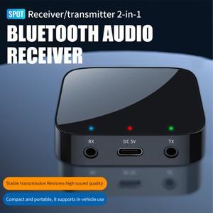 Bluetooth 5.3 수신기 및 송신기 3.5mm AUX 무선 오디오 어댑터 자동차 PC TV 헤드폰 용