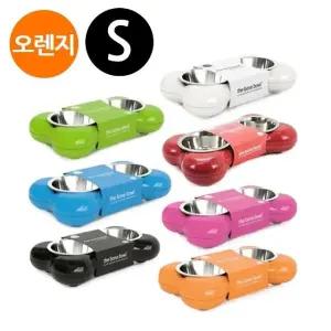 고품질 Small 패션쌍식기 오렌지 식기 뼈다귀 애완용 (WFJQJZZ)