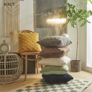 Mact 트위스트 뜨개질 베개 커버 푹신한 부드러운 던지기 플러시 케이스 소파 퍼지 디자인 쿠션 홈 북유럽 30x50 스퀘어 짧은 침대