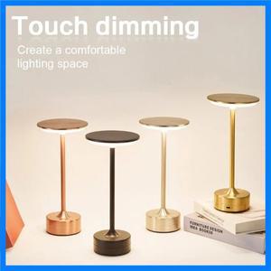 LED 테이블 램프 터치 센서 데스크탑 야간 조명 USB 충전식 휴대용 침실 독서 램프 장식 조명