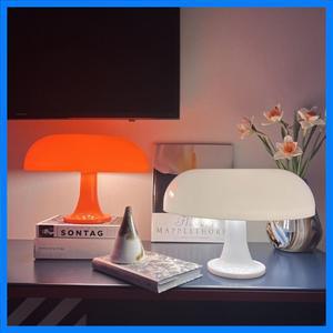 LED 버섯 테이블 램프 미니멀리스트 현대 침실 머리맡 램프 덴마크 디자이너 오렌지 장식 테이블 램프