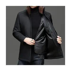 키체샵 남성 바람막이 점퍼 기모 도톰코트 슬림핏 니넥 야상 내피 탈부착 보온성 HO1