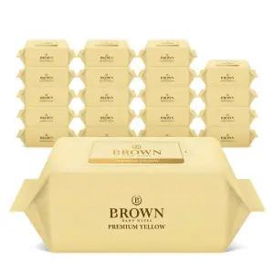 브라운 물티슈 프리미엄 옐로우 아기 물티슈 72매 리필형 10+10팩