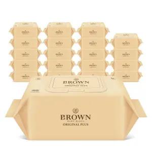 브라운 물티슈 아기물티슈 오리지널 플러스 80매 캡 10+10팩