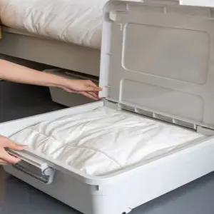 옷 정리함 얇은 침대밑틈색수납장 반팔 수납박스