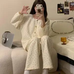 수면 잠옷 빅사이즈 체리 겨울 누빔 크리스마스 파자마 파티