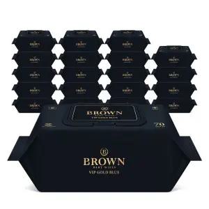 브라운 물티슈 VIP 골드 블루 물티슈 70매 캡형 10+10팩 아기 물티슈 447069