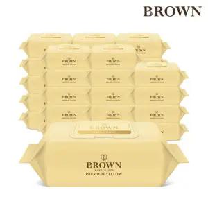 물티슈 브라운 프리미엄 옐로우 아기물티슈 72매 캡 10+10+10팩