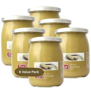 피스타치오 버터, 크림 두바이 초콜릿, 21.2온스(600g) 벌크 팩 6개 | 시칠리아산 오리지널 이탈리아 견과류 스프레드, 글루텐 프리 아티잔 스프레드.