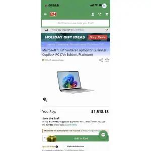 MICROFOST SURFACE 노트북 [세금포함] [정품] LAPTOP 랩탑 7 - 13.8 inch Co파일로트+ PC Snapdragon X 엘