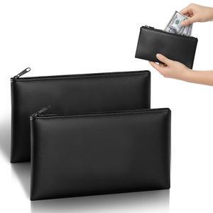 [미국배송] 초내구 지퍼가 달린 2팩 프리미엄 머니백 - 11X6.1인치 머니 파우치 캐시백 현금용 뱅크백 수표 지갑 코인백 화장품 정리함 튼튼한 내구성 있는 홀더