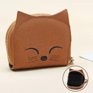 세련된 고양이 지갑 여우 지갑 교통카드 미니 사이즈 (WFJ5X74)