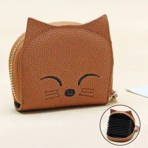 세련된 고양이 지갑 여우 지갑 교통카드 미니 사이즈 (WFJ5X74)