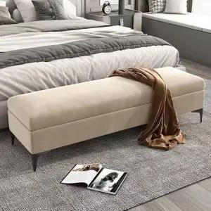 심플 벤치 스툴 베드 거실 카키 침실 수납형 쇼파 의자