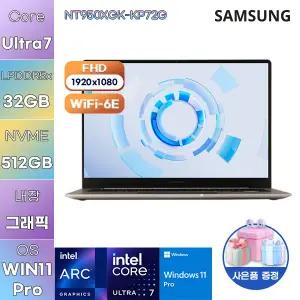 삼성전자 갤럭시북 프로 SE NT950XGK-KP72G U7-155H Arc 32GB 512GB WIN 11 PRO 사무업무용 노트북