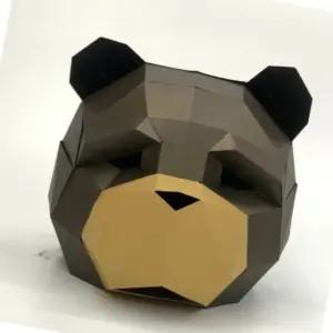 종이가면 곰돌이 얼굴가리기 3D 입체 촬영 소품 문구용 촬영용 (WFK6AVQ)