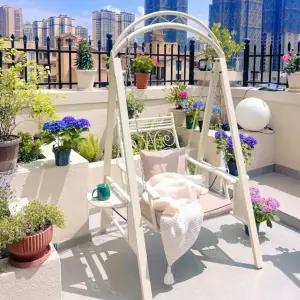 1인용 체어 야외 흔들 스윙 의자 행잉 카페 정원용