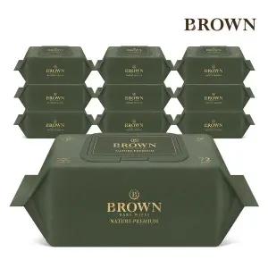브라운물티슈 네이처 프리미엄 72매 캡 10팩
