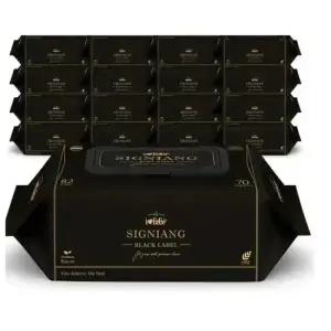 아이러브베베 82g고평량 시그니앙 블랙라벨 20팩 캡형 엠보 70매 아기물티슈