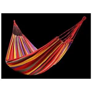 캠핑 해먹 간이침대 스트라이프 캔버스 그물침대 세트 (WFJ6Y8H)