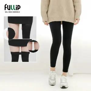 (2장세트) 국내생산 풀립 250D 테리기모 보정 타이즈 9부 무발 여성 레깅스